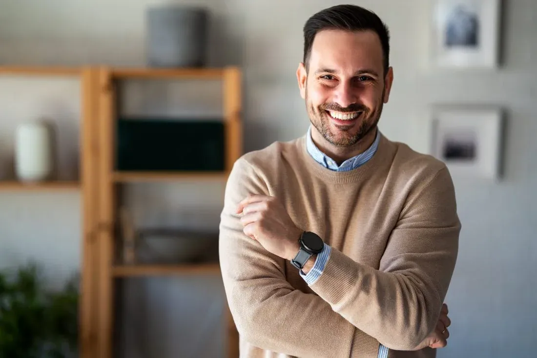 Smiling patient after preventive care